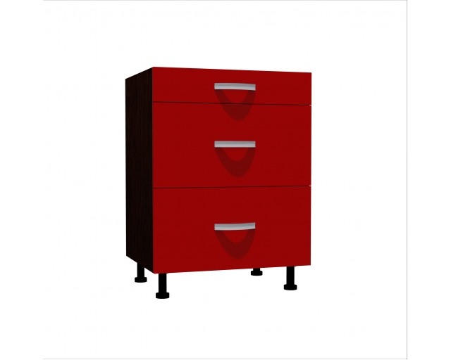 Corp inferior 60 cu 3 sertare metalice greutate Zebra rosu Corp inferior 60 cu 3 sertare metalice greutate Zebra rosu